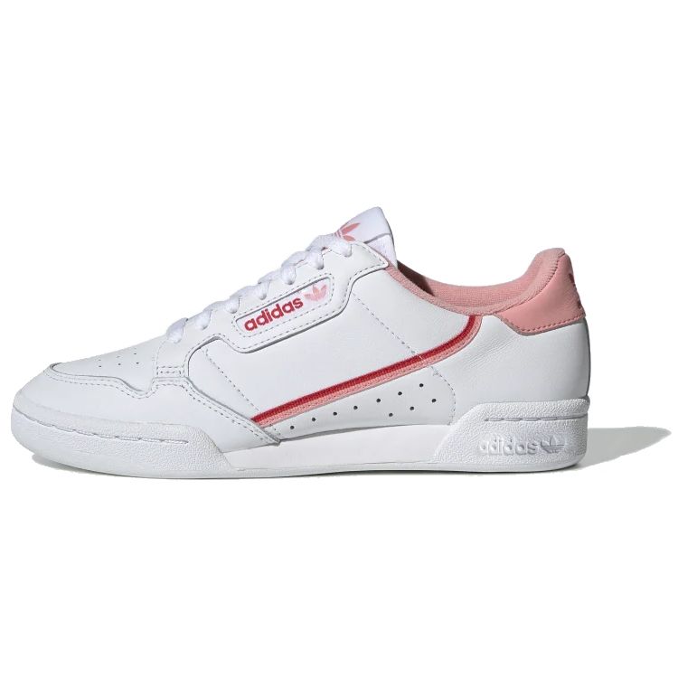 

Adidas Continental 80 White Glow Pink Женские кроссовки Cloud-White Lush-Red EF6012