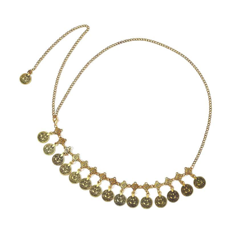 Retro Punk Metal Tassel Waist Chain: Ethnic Pendant & Versatile Accessory