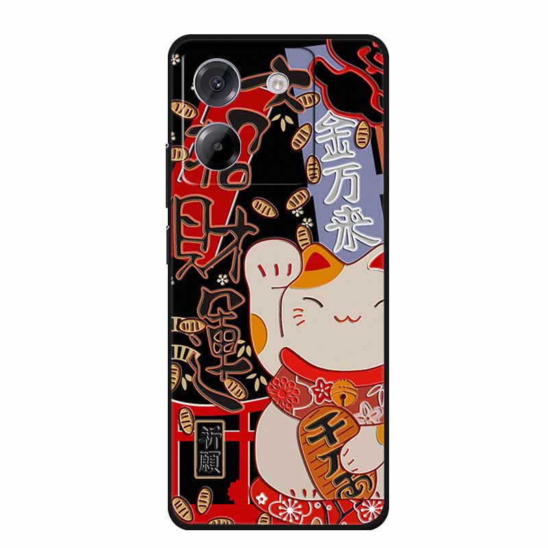 3D Emboss Case For POCO M7 Pro 5G Phone Case Relief Flowers Black Silicone Soft Back Cover For Xiaomi Poco M7 Pro Case Coque Bag