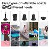 Mini Cordless Air Pump with 5 Nozzles Camping Light 2400mAh USB Rechargeable Inflatable Swimming Ring Float Air Mattress Bed Portable Electric
