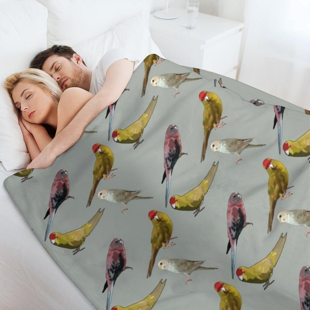 Bird Collection Throw Blanket Camping Sofa Plaid On the Sofa Christmas Decoration Blankets