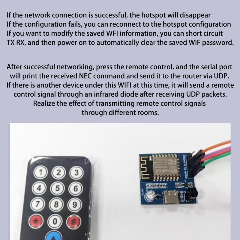 WiFi IR Transmitter Receiver ESP8266 ESP32 Module 1 Set for Wireless Remote Switch and Automation