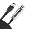 Braided Nylon USB C to 3Pin XLR Headphone Replacement Cable for Q701/K712/K702/K240/K240 II/K141/K17 With TangleFree