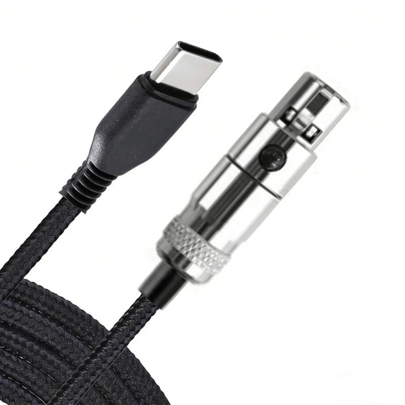 Braided Nylon USB C to 3Pin XLR Headphone Replacement Cable for Q701/K712/K702/K240/K240 II/K141/K17 With TangleFree