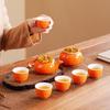 Mozhou Auspicious Persimmon Ceramic Tea Set