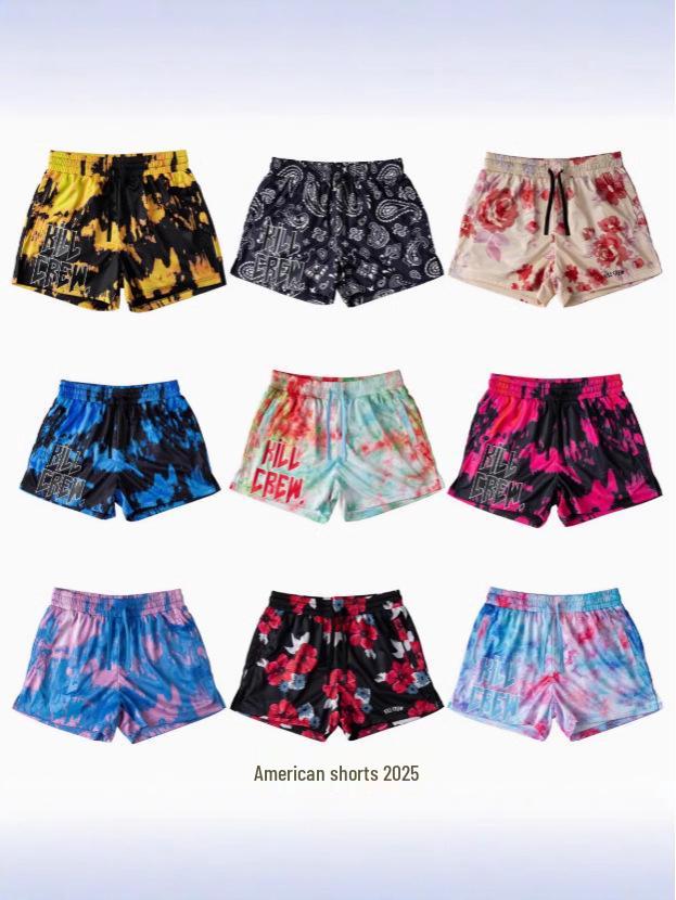 Men's American Trendy Street Basketball Shorts - Quick-Dry, Breathable, Loose-Fit Casual Summer Running Pants