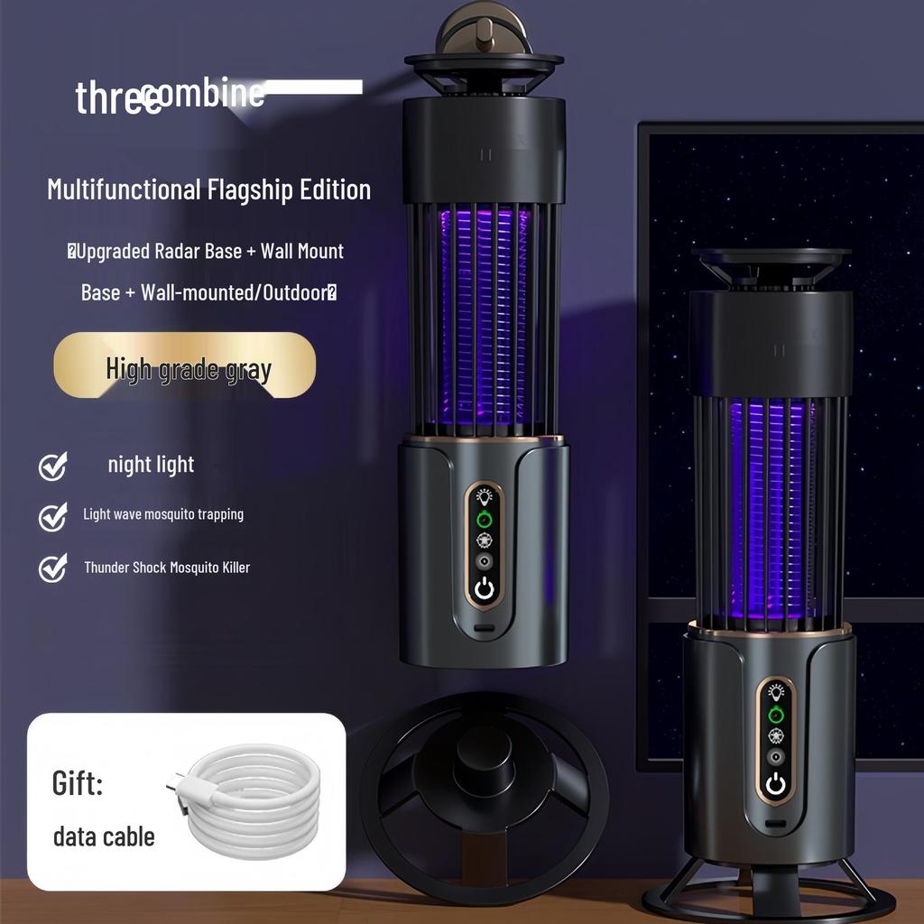 USB Mosquito Killer Lamp: Purple Light Attraction and Electric Shock for Indoor Use