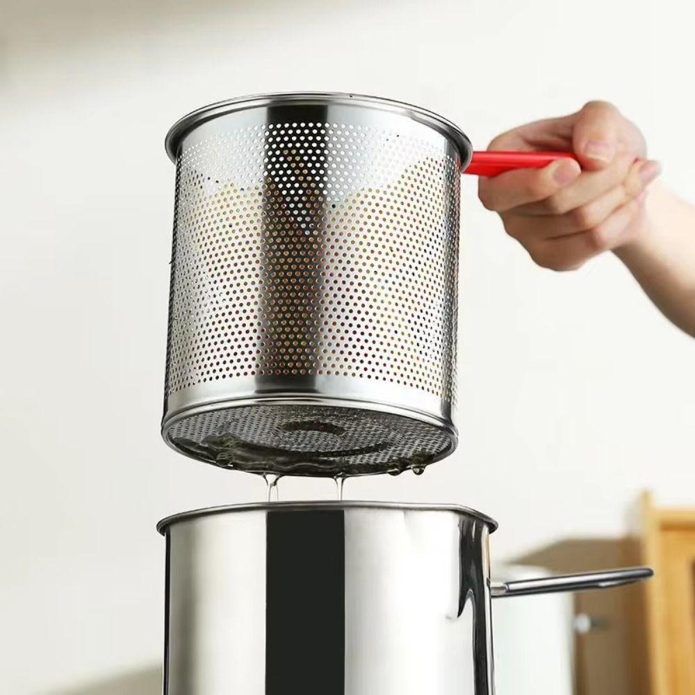 Stainless Steel Deep Frying Pot Detachable Handle Milk Warmer Pot Tempura Fryer Pan  French Fries