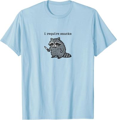 Lustiger Humor Ich Brauche Snacks Waschbär Geschenk Unisex T-Shirt