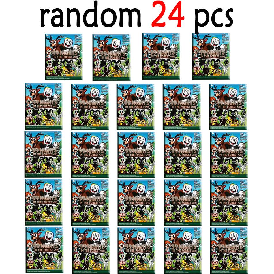 24pcs horror game 99 Nights in the Forest blind box The Deer The Ram The Owl Camper Peripheral character figurines and ornaments