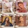 Hot Singers A-Ariana GranSde Fashion Pillow Case Comfort Sofa Bed Silky Elegant Invisible Zipper Custom Decorative Cushion Cover