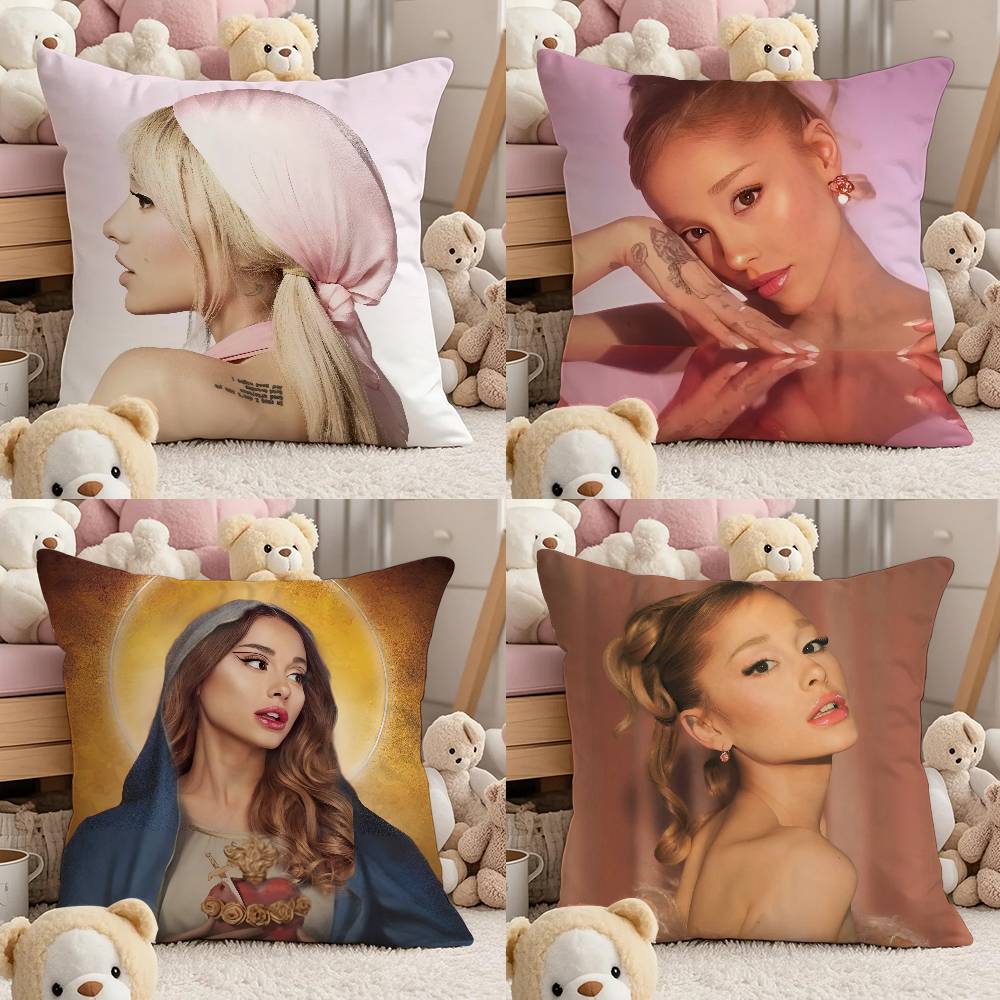 Hot Singers A-Ariana GranSde Fashion Pillow Case Comfort Sofa Bed Silky Elegant Invisible Zipper Custom Decorative Cushion Cover