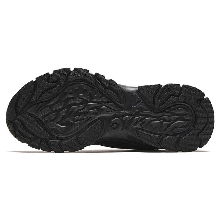 New Anta Hot Cushioning Wear Resistant Low Top Casual Shoes Men's Black Silver 912348806-4