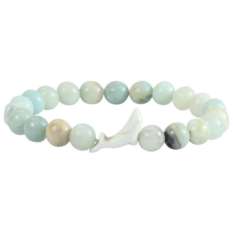 Bransoletka z koralików do śledzenia zwierząt z kamieniami naturalnymi - Wzór Żółwia, Słonia, Rekina