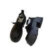 Retro British Style Black Platform Small Leather Shoes Women's 2025 Autumn New Thick Heel Small Height Increase Versatile Single Shoes