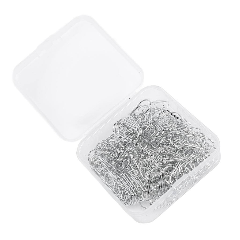 100 Buc Clips de Hârtie în Formă de Inimă Oțel Inoxidabil Antiderapant Decorative pentru Școală Birou
