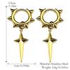 Punk Spike Rivet Hoop Earrings For Women Men Ear Studs Stainless Steel Gothic Hip Hop European and American Earring Jewelry Gift