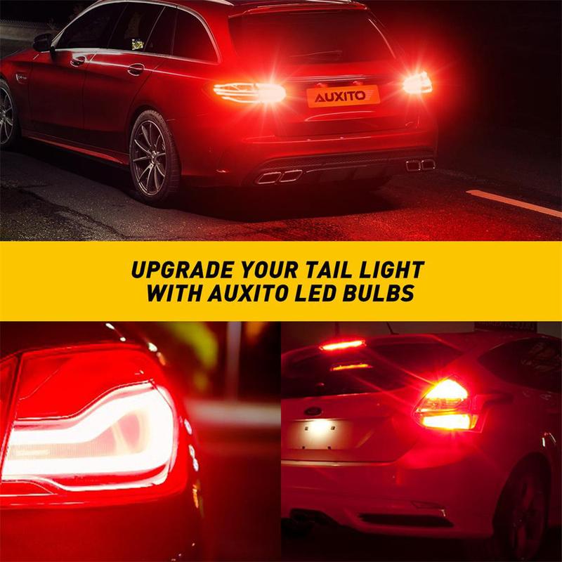 AUXITO 2Pcs T20 W21W W21/5W LED 7440 7443 LED Bulb Canbus Red Brilliant Car Tail Parking Lights Auto Brake Lamp 12V 9Pcs 3020SMD