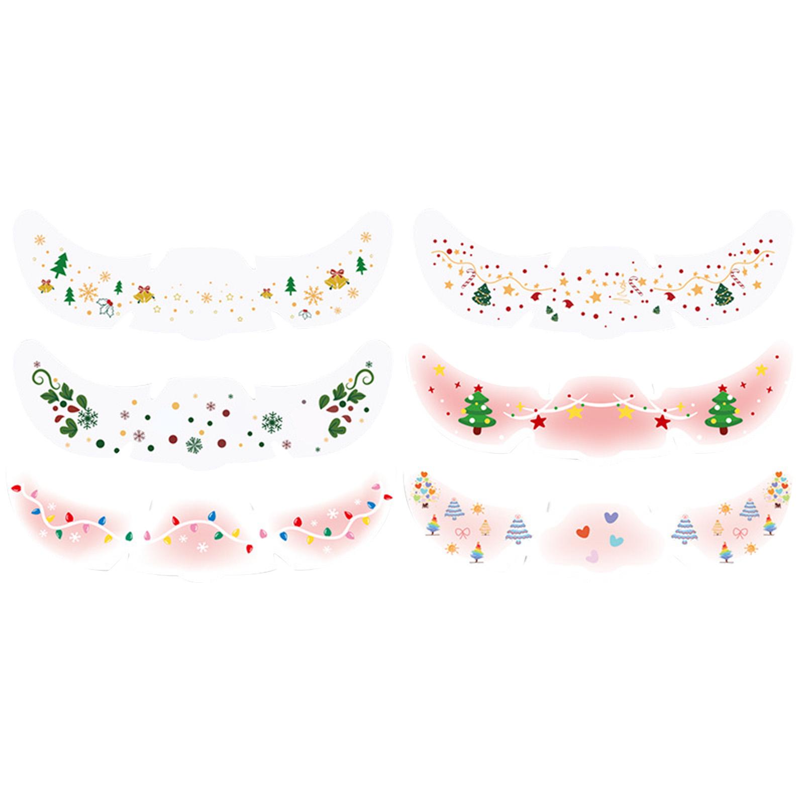 

Рождественские наклейки для глаз, подводка для глаз, тени для век, временные наклейки, наклейки для женщин и девочек, костюм на Хэллоуин, косплей, одежда, аксессуары для вечеринки, 10 шт. One Size