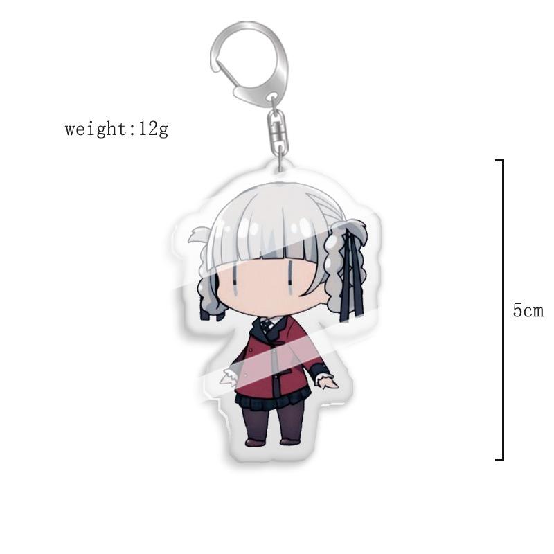 Kakegurui Anime Keychain - Yumeko Jabami & Luna Yumetsuki Acrylic Keyring