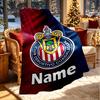 Custom Name Personalized Club Deportivo Guadalajara Print Blanket, Home Decor, Bedroom, Sofa, Camping, Couch, Gifts for Birthday ChristmasEnthusiasts