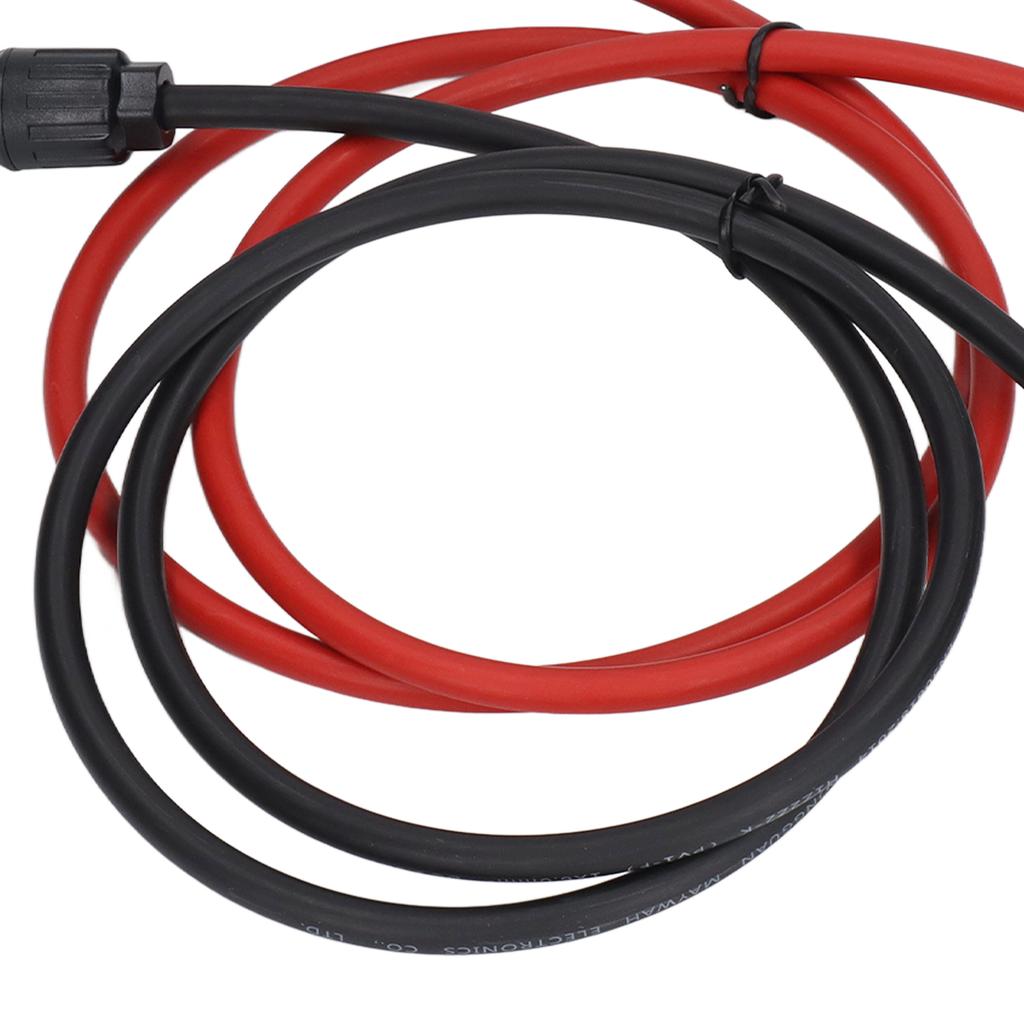 2Pcs Solar Panel Extension Cable 10AWG 6mm² Solar Extension Cable Rated Voltage 1000V Red Black