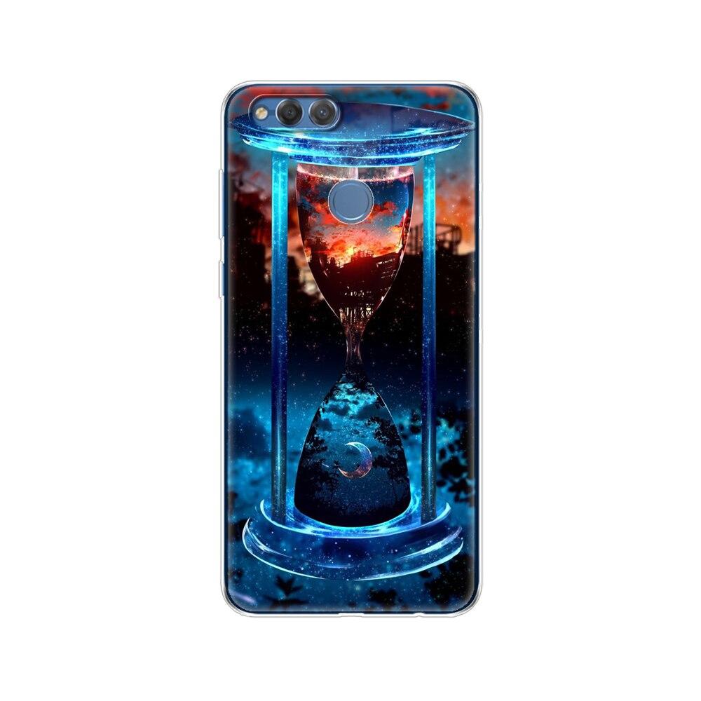 

чехол для huawei honor 7X мягкий силиконовый чехол tpu 360 полная защитная печать прозрачный прозрачный чехол зима снег рождество huawei Honor 7X