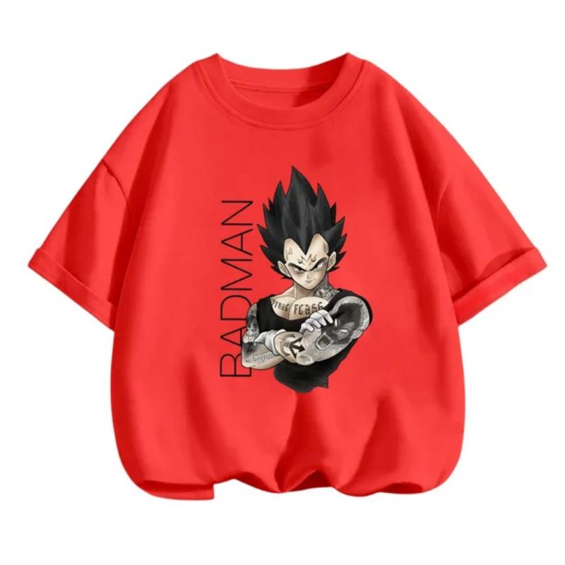 Dragon Ball Super Kid Goku Cotton T-Shirt Men's Plus Size Summer 2026 Casual Sports Fashion Short Sleeve Tee Y2k