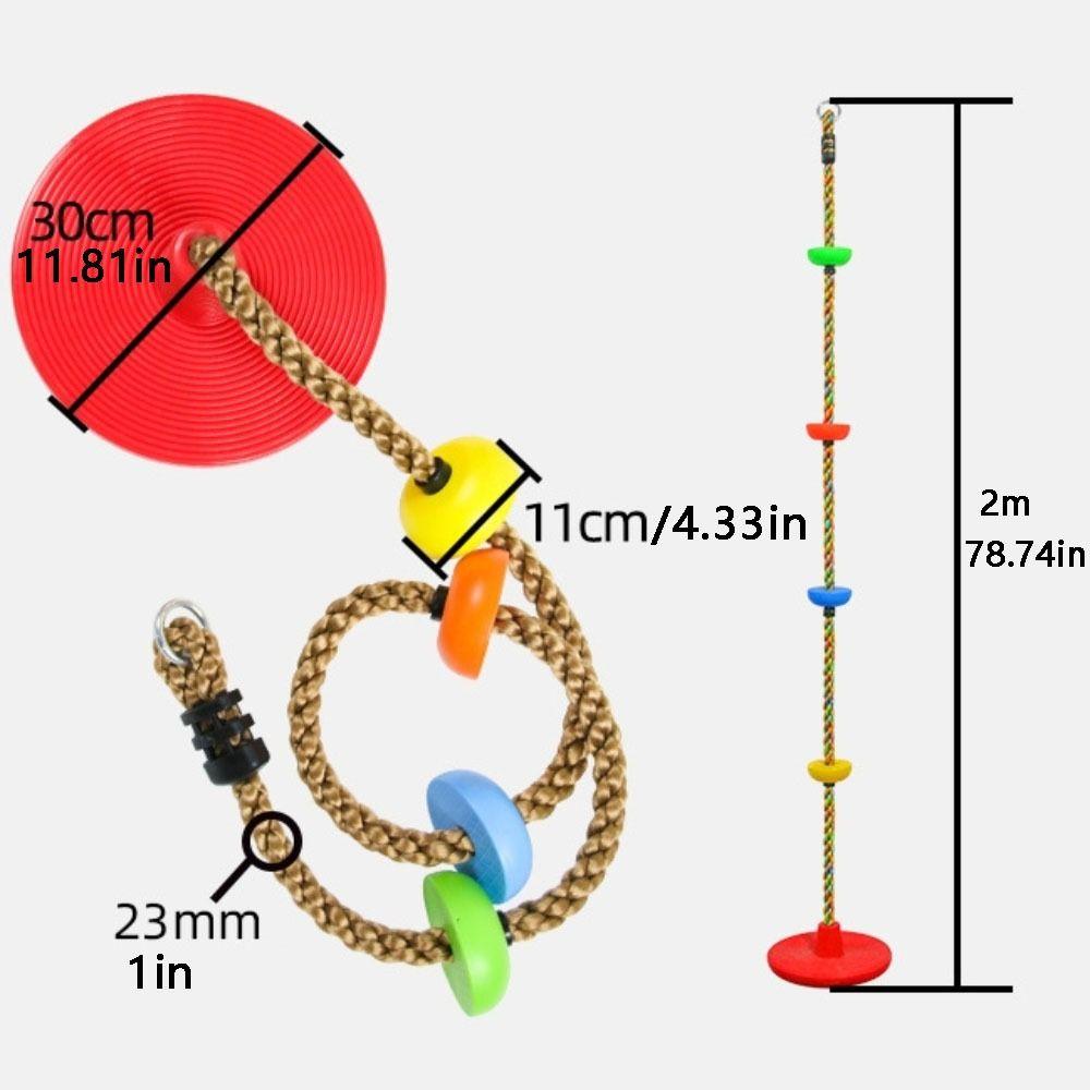 Columpio de cuerda para niños con plataformas y plataforma para juegos infantiles