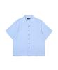 ANALOG MOOD Linen Short Sleeve Shirt (Blue)