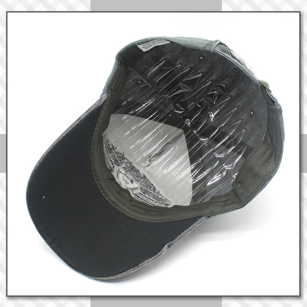 Casquette Chrome Crane CB342 Style Américain Décontracté Vintage avec Broderie Usée et Visière pour Hommes et Femmes (Noir)
