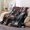 1 szt. Koc flanelowy z nadrukiem z filmu grozy, Wysokiej jakości, Wygodny na wszystkie pory roku, Wystrój domu, Ciepło i komfort, Idealny na prezenty świąteczne
