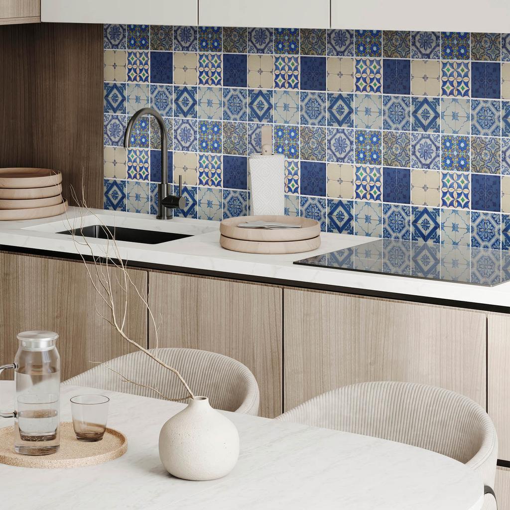 Vinyl Wall Panel for Modern Interior Decoration 120x60 Cm Mosaic Tile Pattern