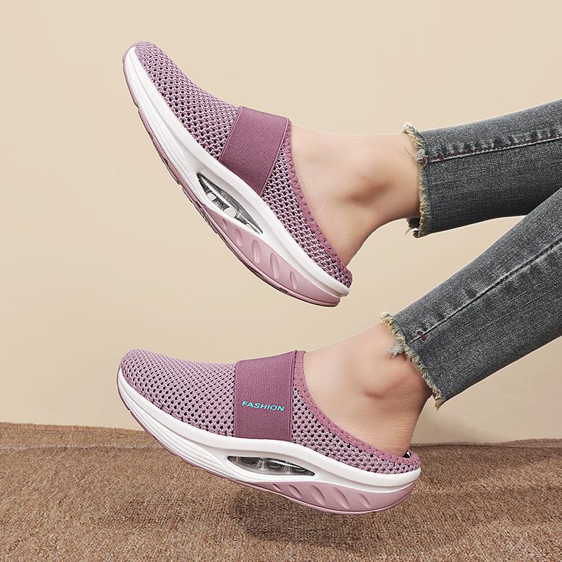 Summer Women Platform Slippers Casual Slip on Plus Size Black Pink Grey Elevator Sandals Shoes for Girls