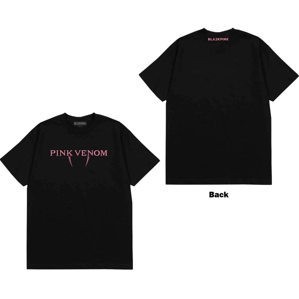Blackpink Unisex TShirt Pink Venom Logo (Back Print) S