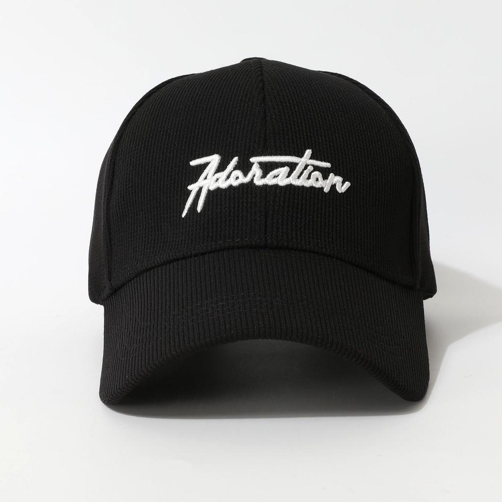 Embroidered Letters Plus Velvet Baseball Hat for Women Autumn and Winter Casual Versatile Thickened Warm Peaked Cap for Men Showing Small Face