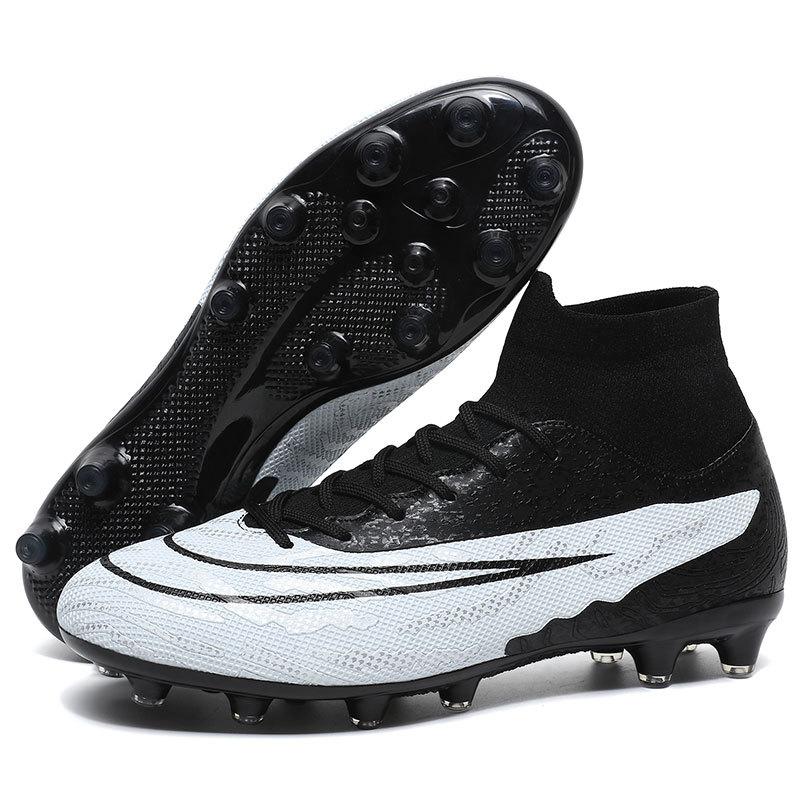 

Высокие футбольные бутсы для искусственного газона мужские и женские длинные шипы сломанные шипы студенческие дышащие тренировочные бутсы уличные спортивные носки рот 47