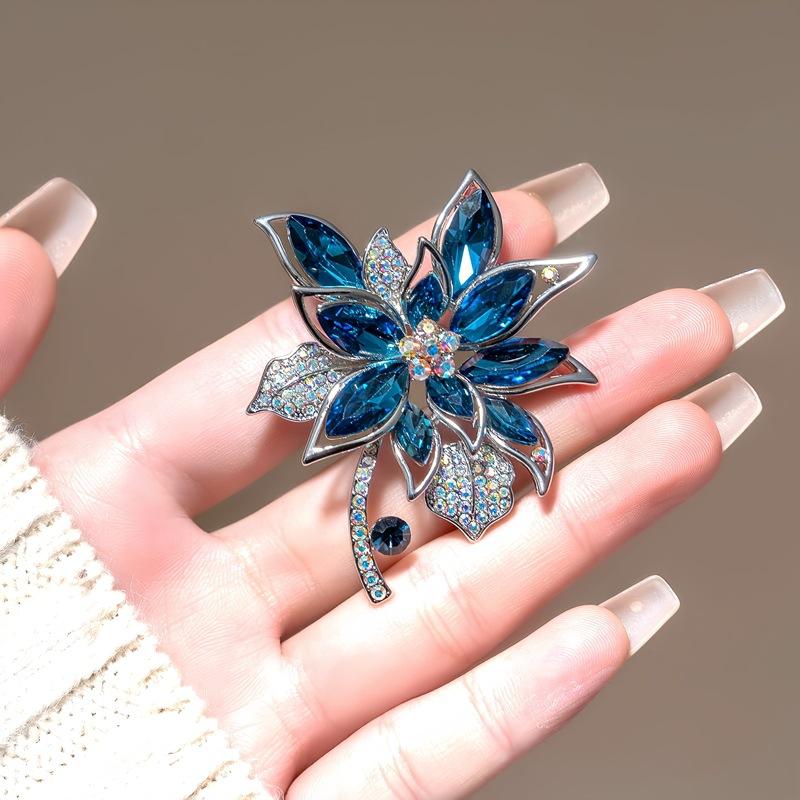 Ancient style auspicious clouds peony flower brooch elegant temperament high-end fashion corsage cheongsam Hanfu suit pin accessories