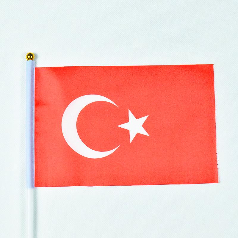 Turkey 10pieces of 14*21 Cm Hand-waving Flags