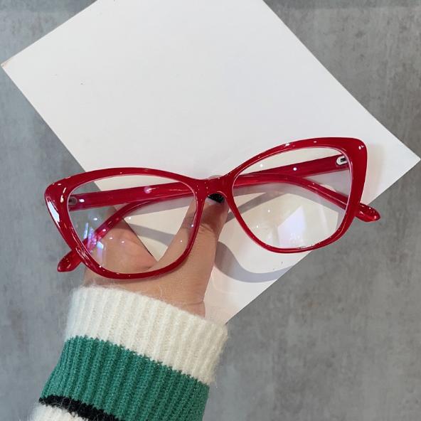 

Vintage Large Frame Glasses With Fashionable Eyeglass Frames One Size червоний