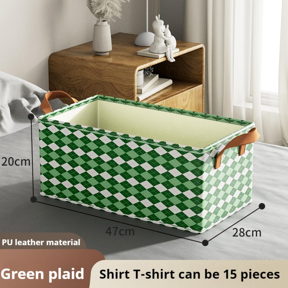 Folding Storage Boxes Clothes Folding Box Cube Canvas Storage Basket Shelf Pants Drawer Bed With Handles For Home Office
