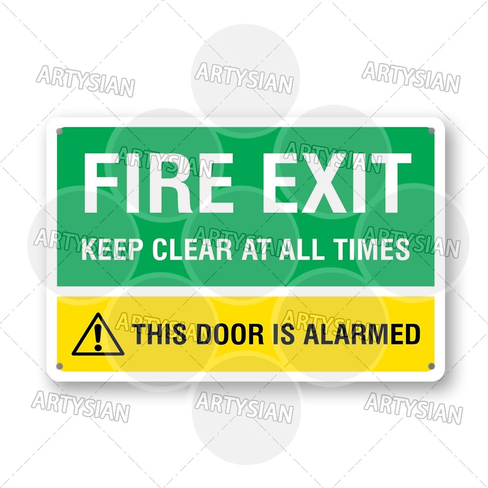Fire Safety Metal Sign Flammable Warning Emergency Exit Escape Alarm Extinguisher Instruction Signage Assembly Hose Reel Plaque