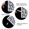 Stencils de Dessin Peinture en Plastique PET Modèles Carré Blanc Crème Motif Imprimé Léopard 30x30cm