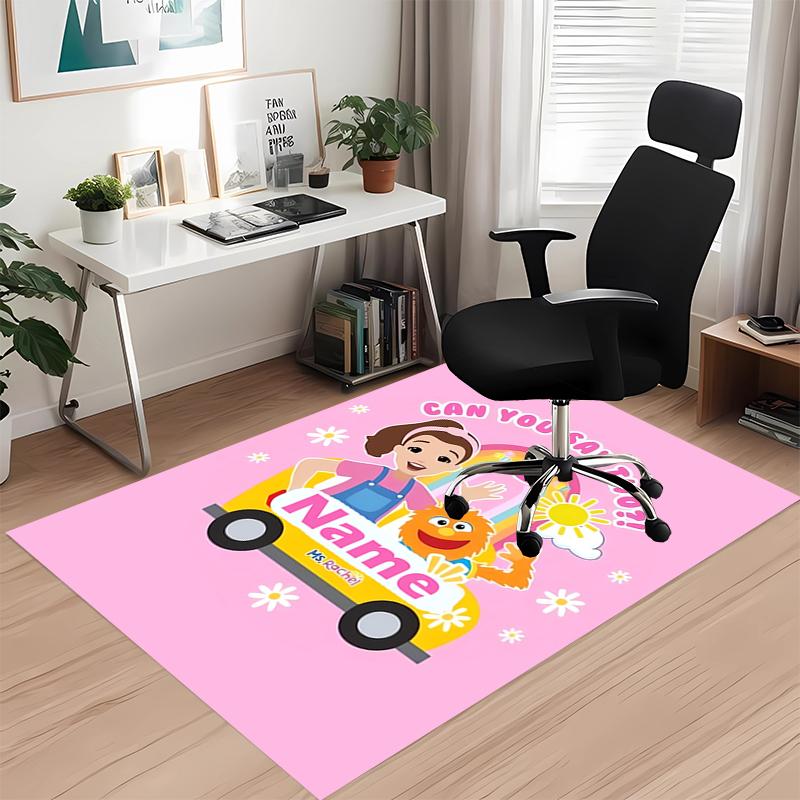 Custom Name Ms. Rachel Printed Carpet, for Office Chair Living Room Bedroom Kitchen Room Decor Gifts.