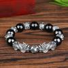 Černý obsidián Budhismus Šest slov Pixiu Pro dámy Korálkové náramky Šťastný amulet Šperky Módní náramek na zápěstí