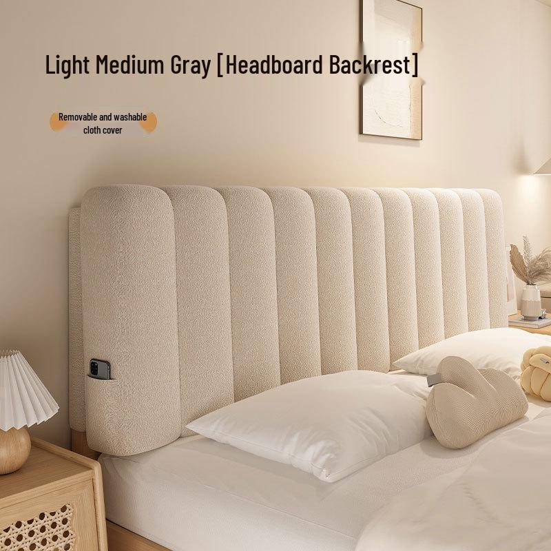 Pernă de tăblie crem stil tatami din lână teddy de înaltă calitate - Pernă de spătar lavabilă și moale