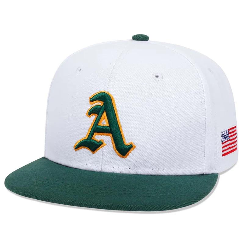 Hip-Hop Stitching Embroidered Flag American Lettering Alphabet A Gothic Neutral Gender Women Men For Hats Outdoor Adjustable Casual Baseball Caps