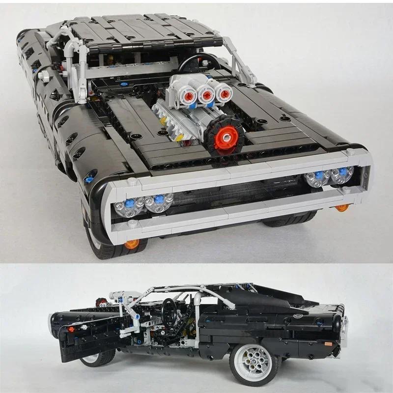 High-Tech Sport Car Dodge Charger Racing Model Bricks Compatible with MOC-42111 Building Blocks Educational Toys for Boys Gifts