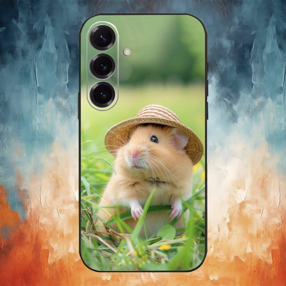 

Cute Animal fluffy Hamsters Phone Case For Samsung Galaxy A20,21s,22,31,32,52,53,72,73,80,91 Soft Black Shell Samsung a11