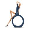 Reading Statues Office Decoration Art Characters Resin Yoga Girl Decoration Circular Craft Decoration Reader Teacher Desktop Decoration